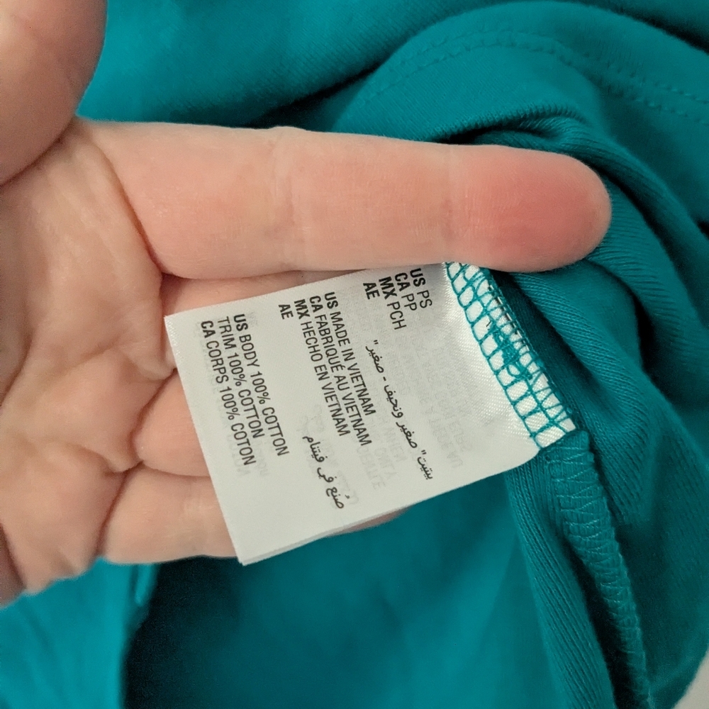 NWT! Karen Scott Teal Knit Polo Top - Picture 5 of 7